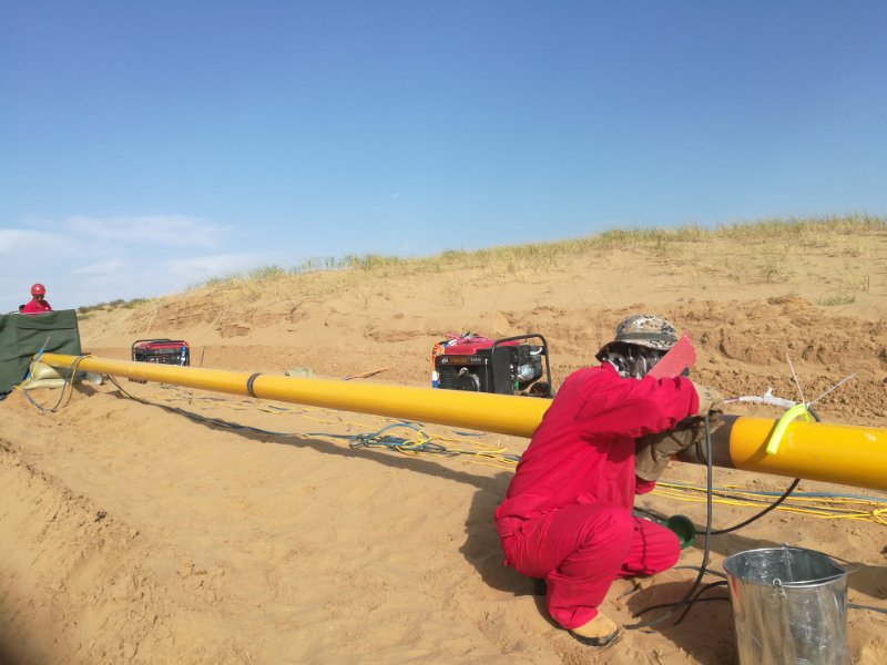 榆林管道施工现场